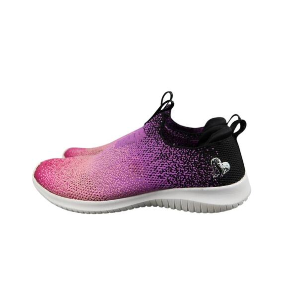 Skechers Shoes Kids 4 Slip On Sneakers Ultra Flex Casual Trainers Memory Foam - Picture 4 of 11